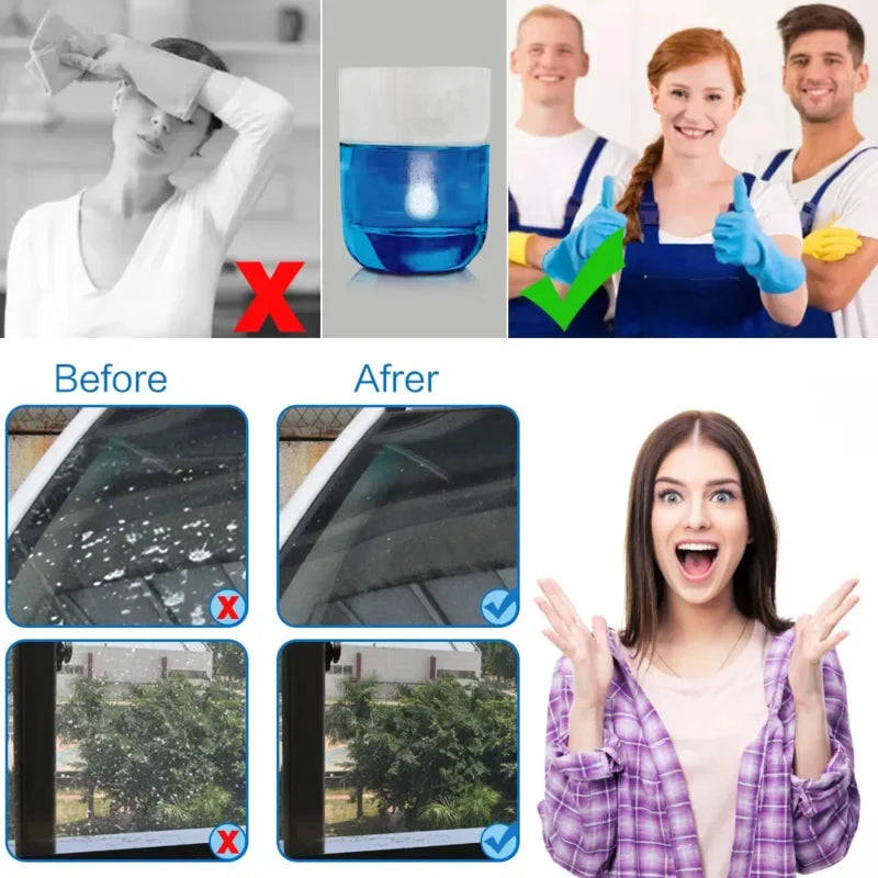 10/50/70pcs Solid Cleaner Car Windscreen Wiper Effervescent Tablets Glass Toilet Cleaning Car Accessories