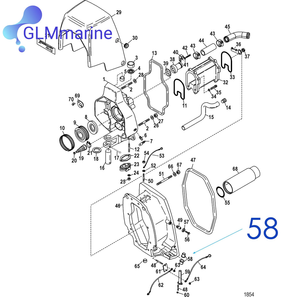 4 PCS 815950Q01 Fits for Mercruiser ALPHA 1 GEN 2 Power Trim Bushing 23-815950-1 8159501 815950 Sierra 18-2341-1