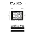 Car Trunk Net Car Double Storage Network Bag Auto Seat Back Fixed Mesh Pocket Universal Car Elastic Velcro Straps Net Organizer