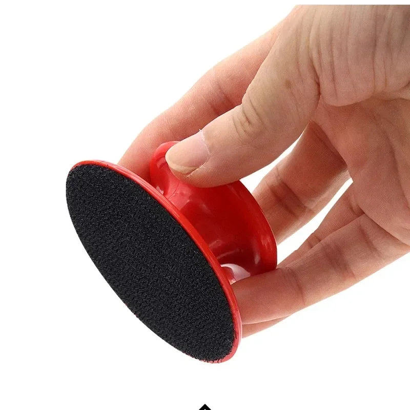 4 Inch Foam Wax Applicator Pads with Red Handle Soft Sponge Polishing Pads for Car Cleaning and Paint Maintenance
