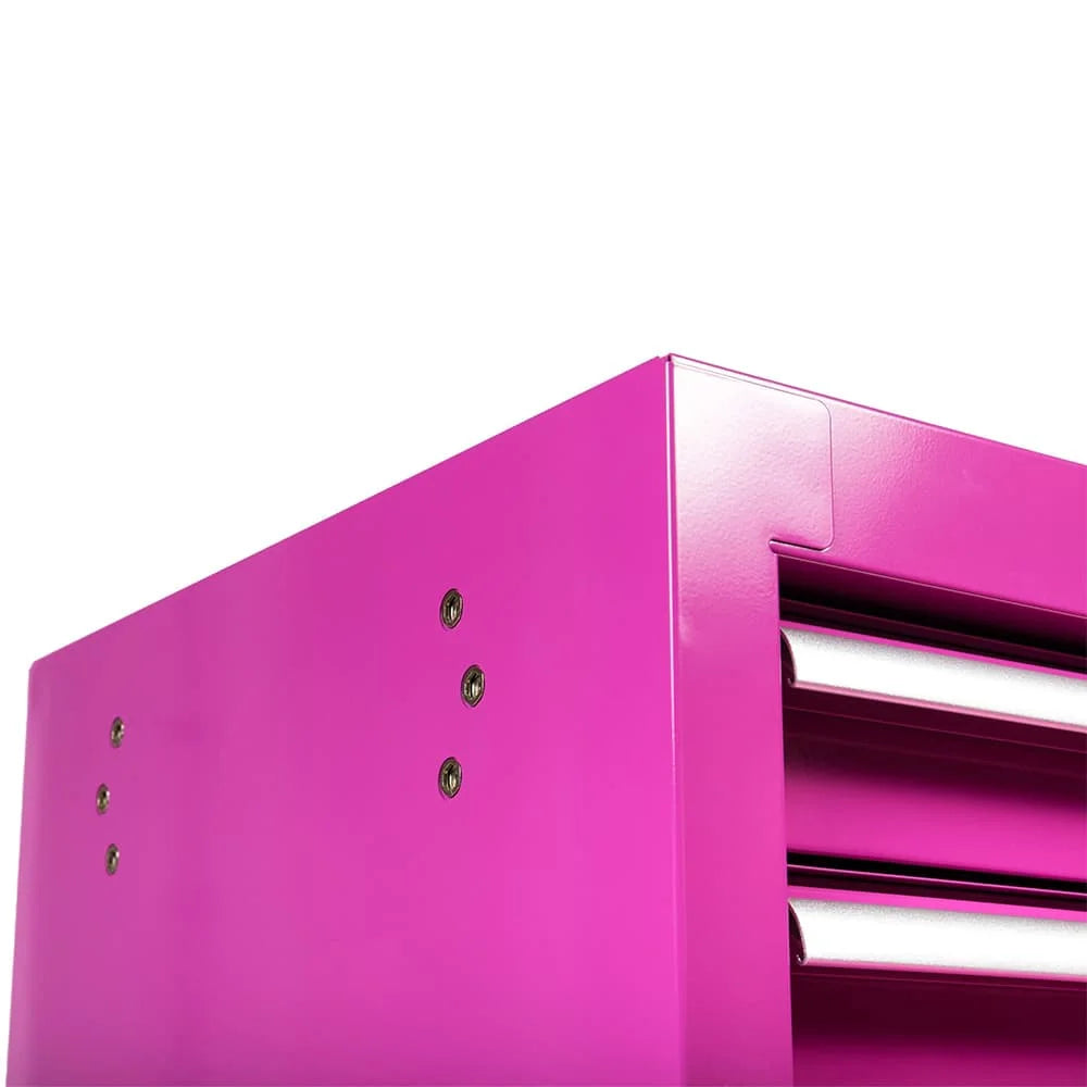 Pink Mobile 5-Drawer Mechanic Tool Cabinet Trolley with Wheels Pink Cabinet  for Tool Storage Rolling Pink Tool Chest