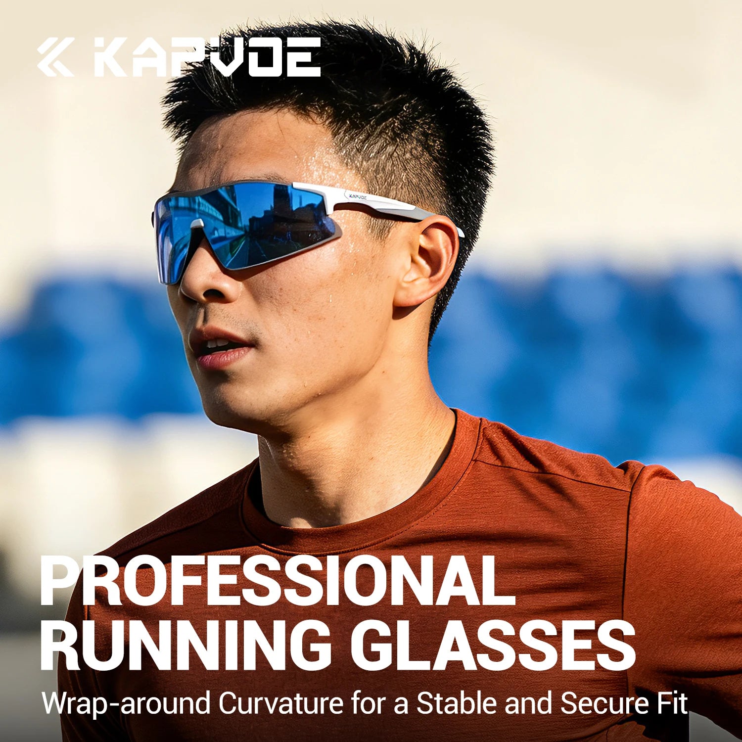 Kapvoe New Photochromic Running Sunglasses Men Women Marathon Ultralight Outdoor Sports Cycling Hiking UV400 Climbing Goggles