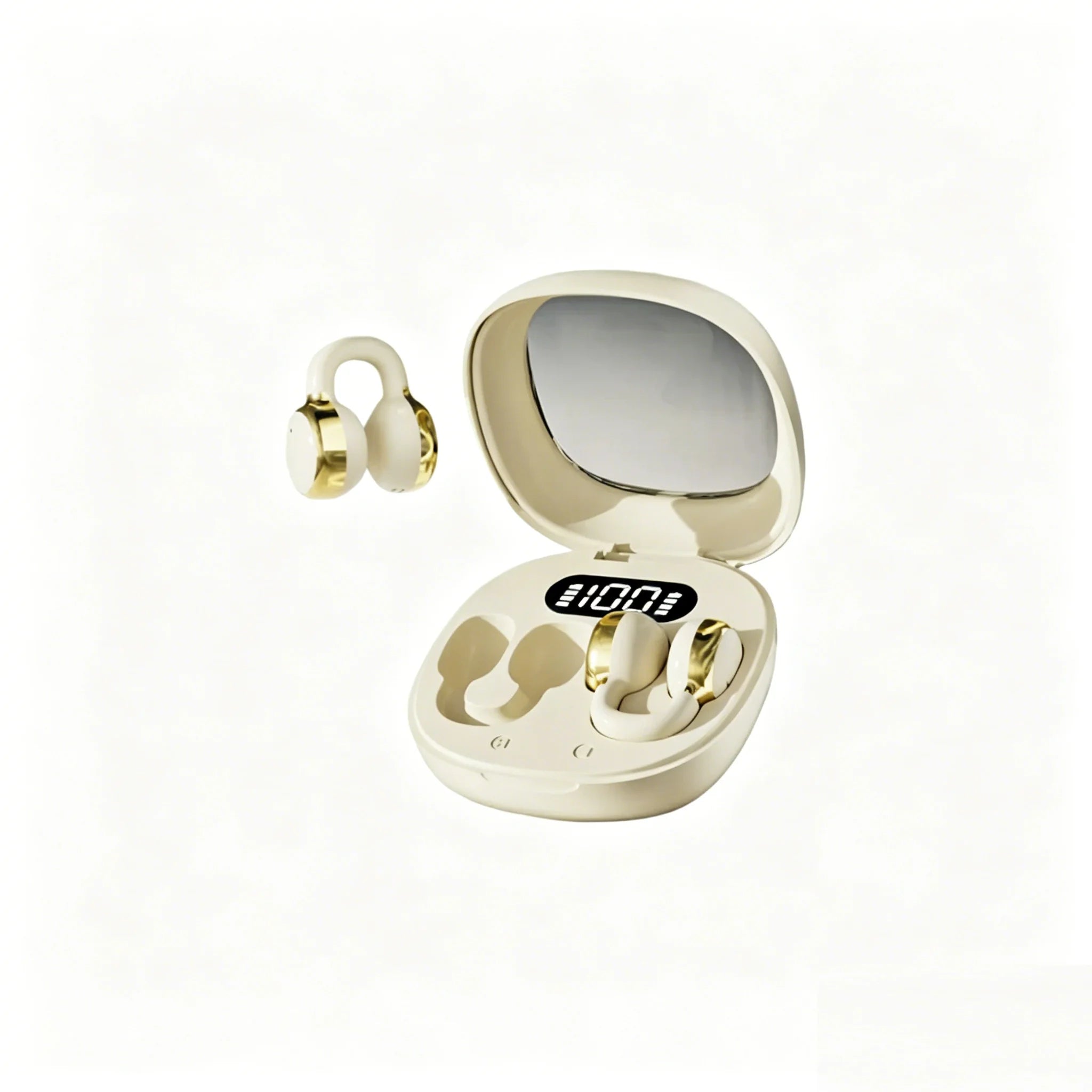 Open-Ear Clip-On Bluetooth Wireless Earbuds Immersive Surround Stereo Audio Built-In HD Microphone Ideal for Music Lovers