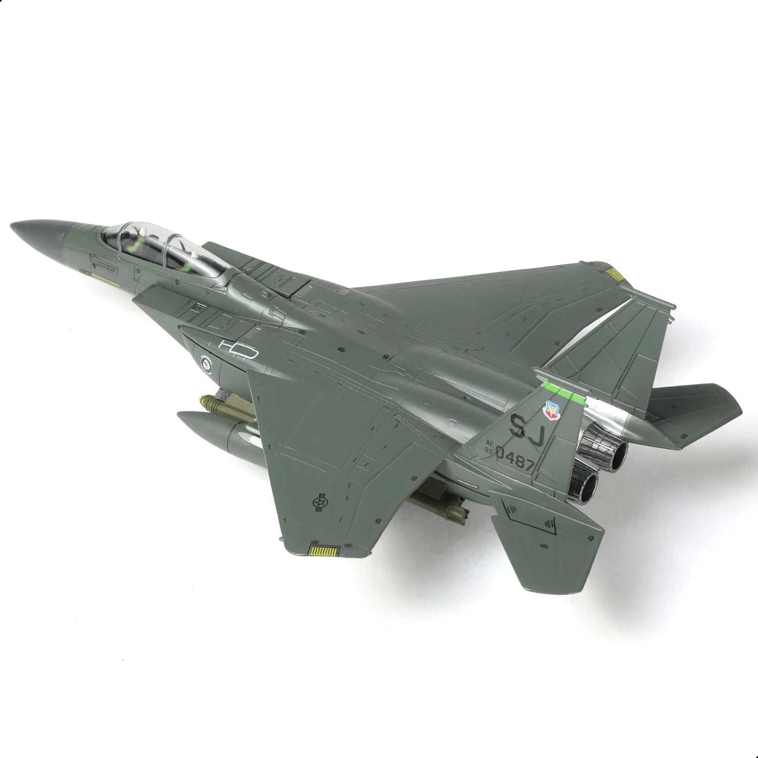 NUOTIE 1:100 F-15E Strike Eagle 89-0487 Pre-Built Alloy Diecast Military Display Model for Collection & Gift