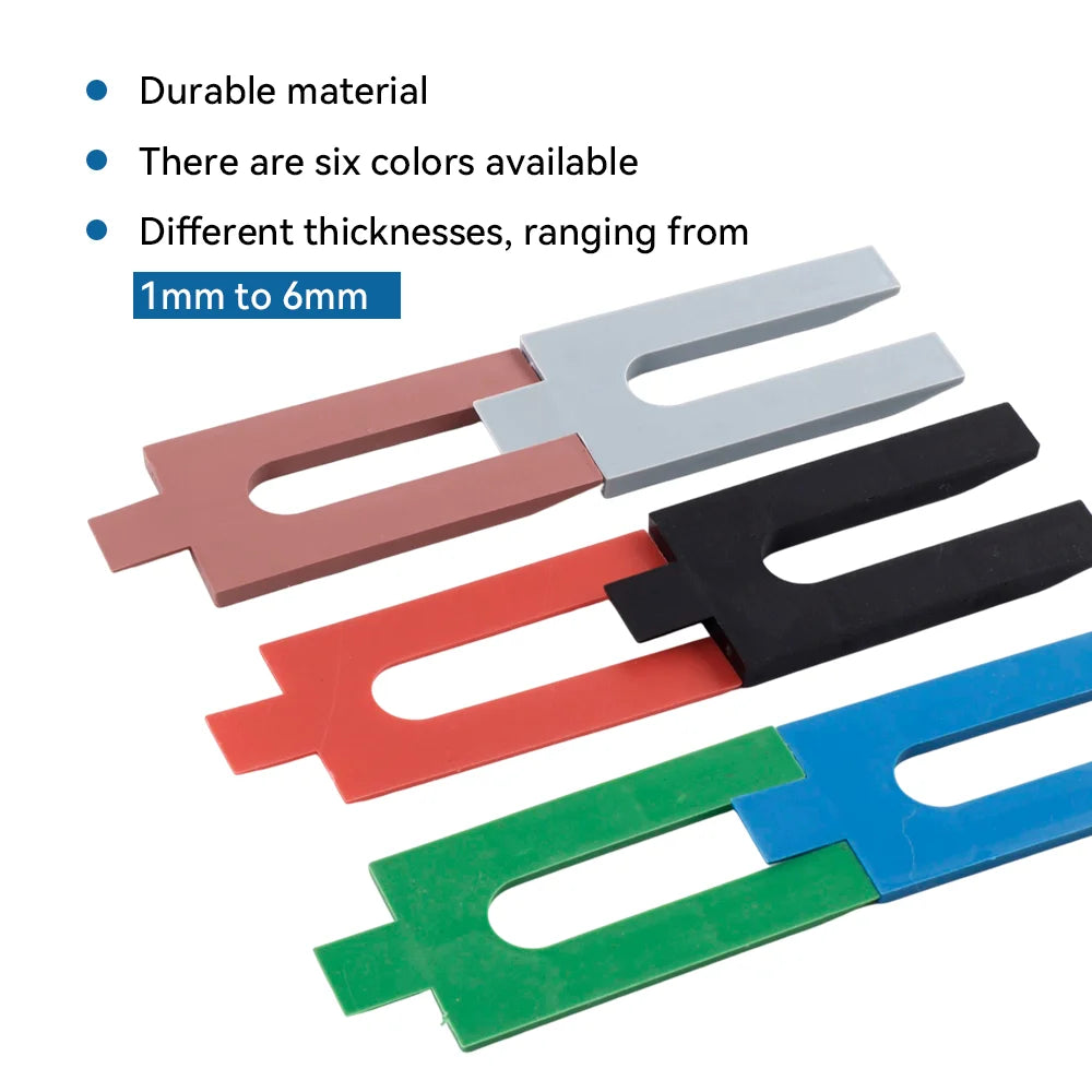Professional Plastic Tile Leveling Spacers, U-Shaped Glazing Blocks, Smooth Surface, Reusable, For Floor Wall Tile Gap Fixing