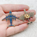 6pcs aircraft enamel brooch badge metal badge jewelry gift for friends and children