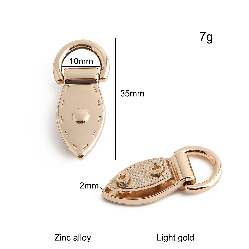 10/40/100PCS Metal O Ring Stud Rivet Screwback Bag Side Edge Anchor Buckles With Screws For Purse Handbag Belt DIY Accessories