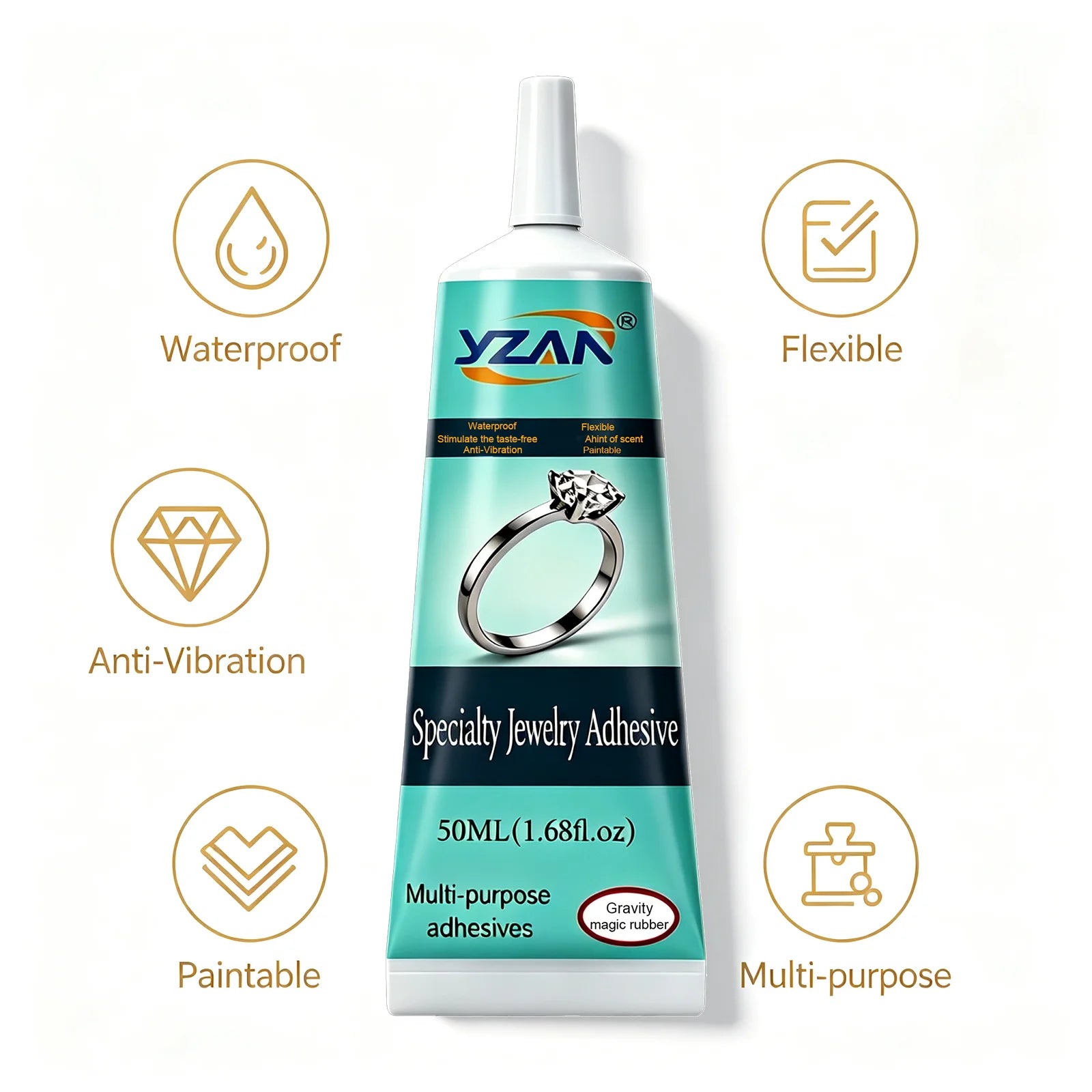 B7000 Jewelry Glue Clear Strong Waterproof Adhesive for Jewelry Making Bead Craft Earring Necklace Rhinestone Gem Repair