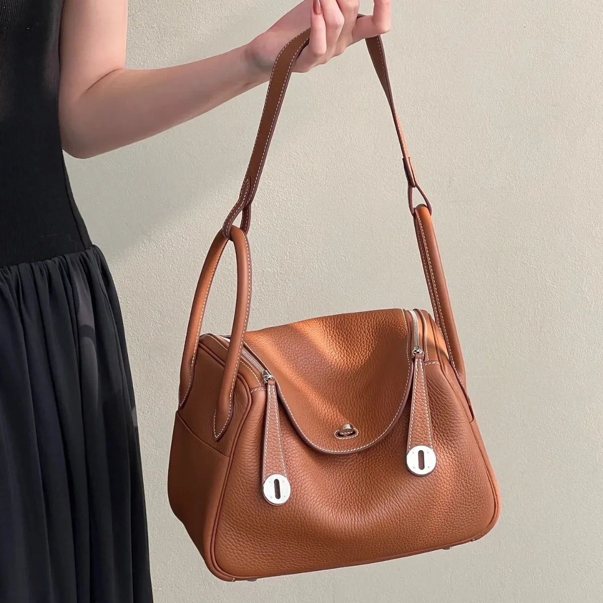 Genuine Leather Lindy Bag For Women TOGO Top Layer Cowhide Handbag Luxury Shoulder Tote Bag Commute