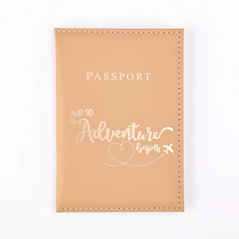 Women Men Letter Lover Passport Cover Men Women Travel Passport Case Leather Cute Passport Wallet Purse Girl Card Holder