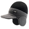 Winter Thermal Knitted Baseball Cap Outdoor Ear Protection Warm Bicycle Knitted Cap Thickened Windproof Visors Baseball Cap