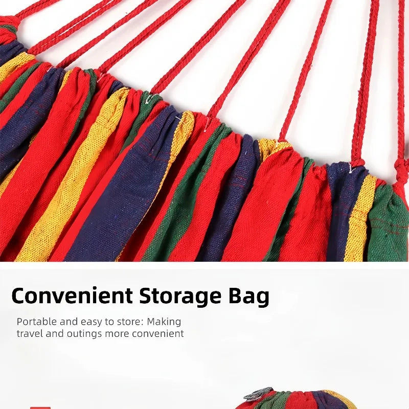 Thick Canvas Outdoor Hammock Swing for Adults Portable Camping Hammock Easy to Transport and Store for Outdoor Camping Hiking