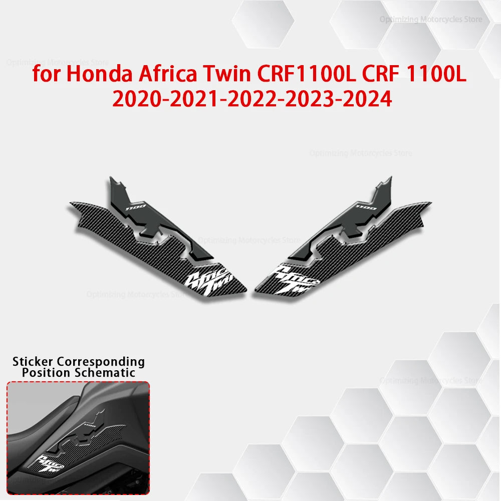 Motorcycle Paint Protection Accessories Knee 3D Gel Fuel Tank Sticker Decal for Honda Africa Twin CRF1100L CRF 1100 L 2020-2024