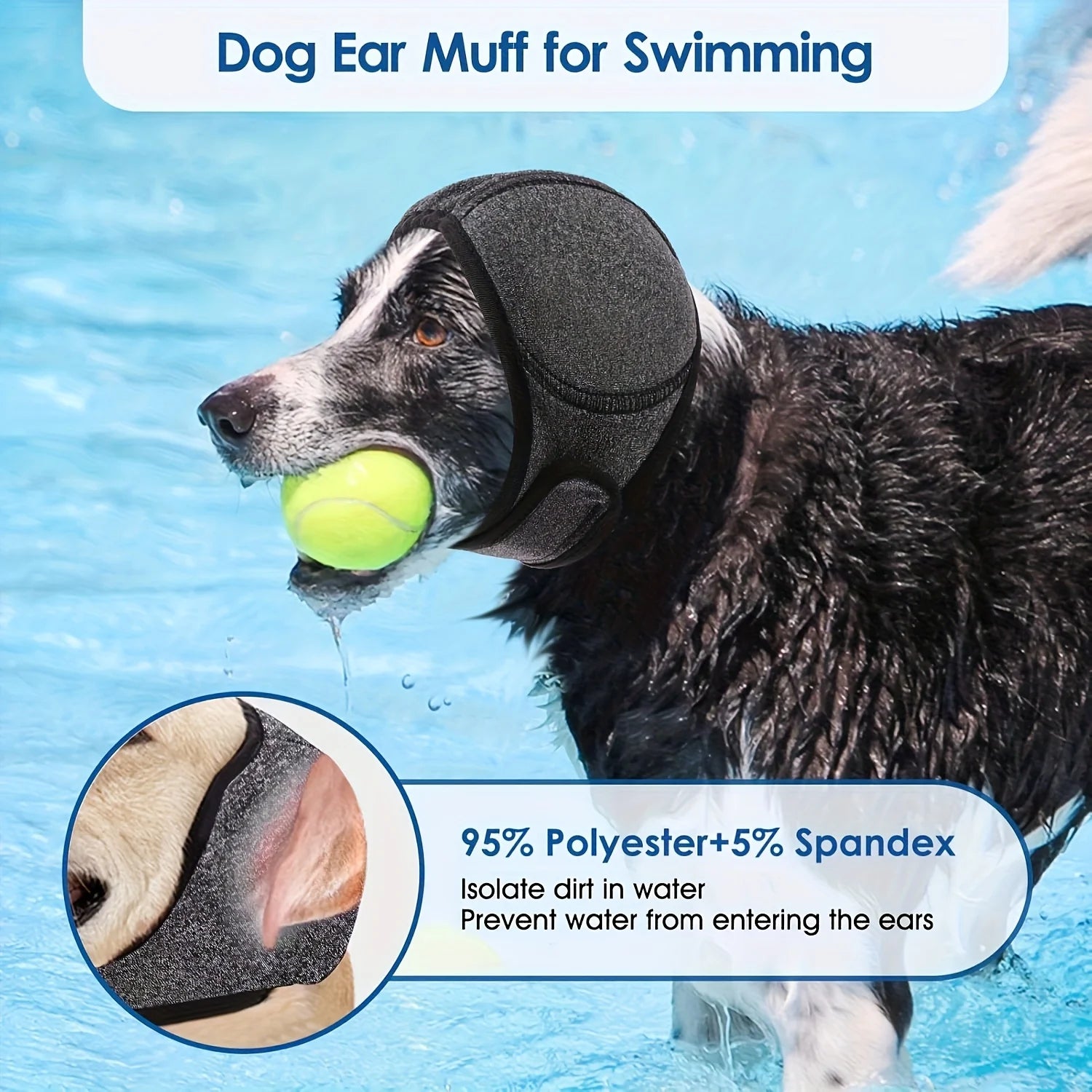 Adjustable Dog Earmuffs - Noise Reduction, Comfortable Quiet Headgear, Soothing Head Wrap, Suitable for Bathing, Grooming, Thunder, Fireworks - Durable Pet Supplies, Suitable for Squirrels