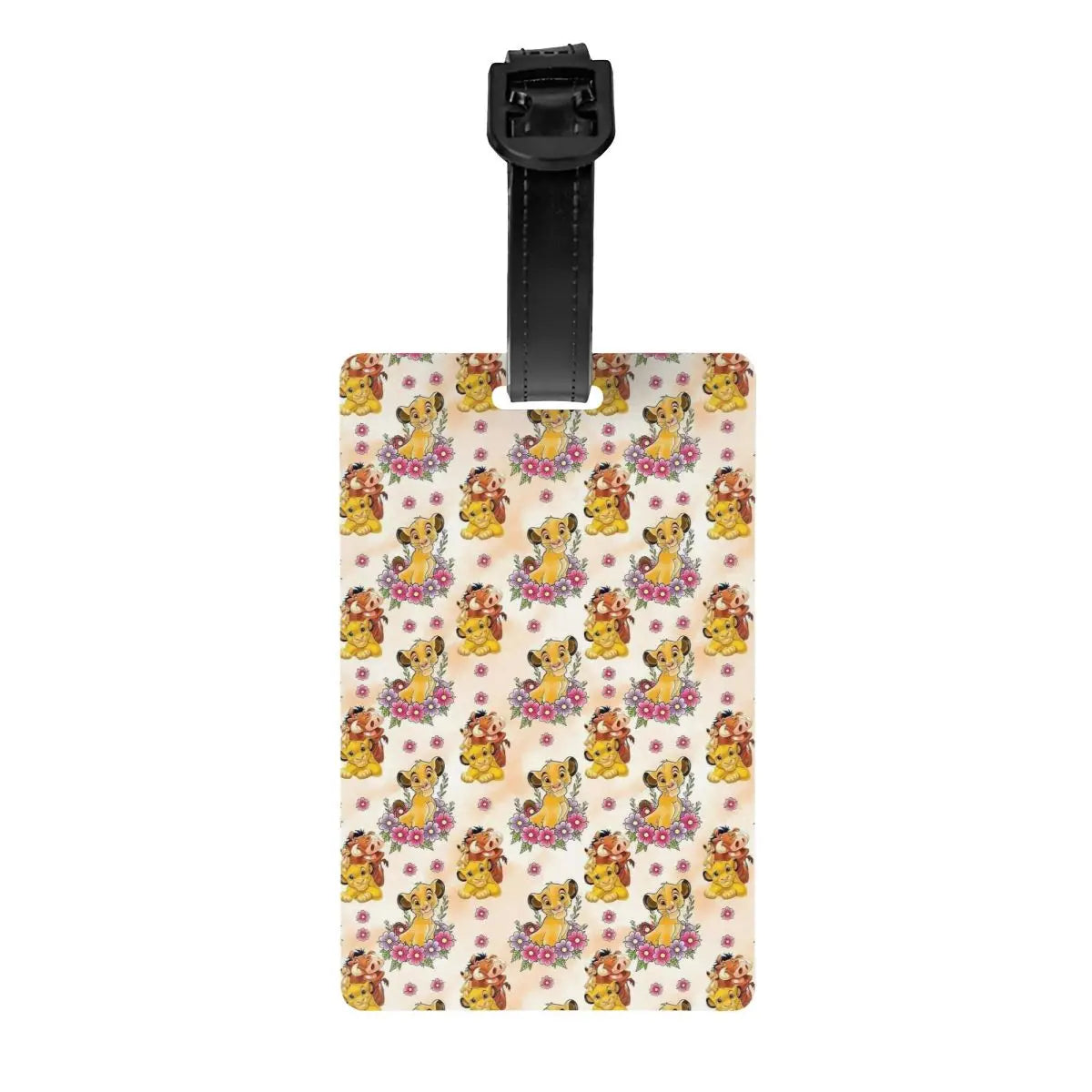 Custom Rafiki Luggage Tag With Name Card The Lion Cartoon K-Kings Privacy Cover ID Label for Travel Bag Suitcase