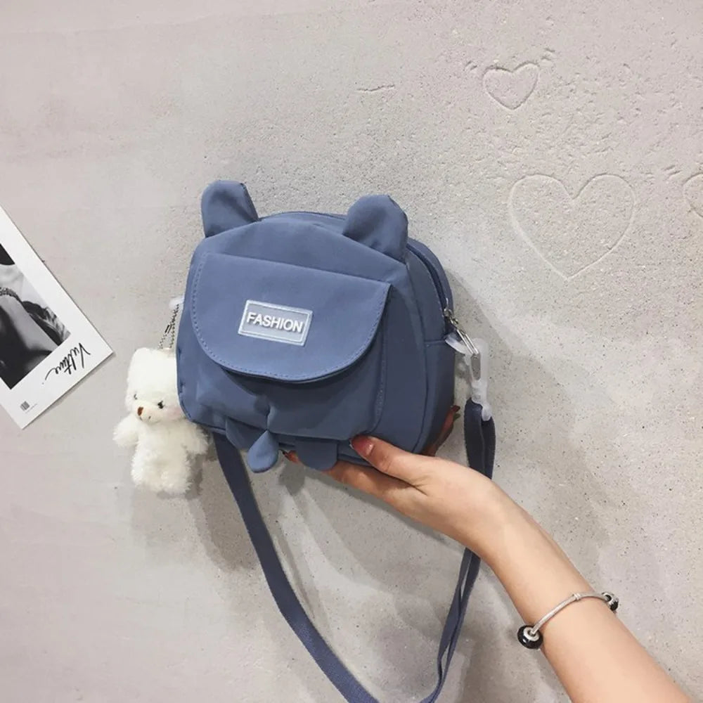 Female Cute Pouch Crossbody Bags Wallet Shoulder Bag Messenger Kitty Bag Canvas Bags Student Bags