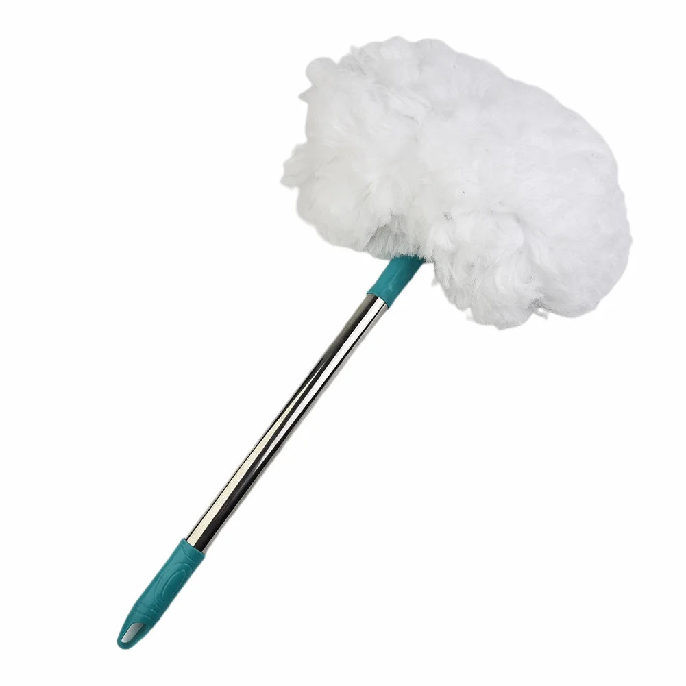 Clean dust Mop Car Cleaning Mop Stainless steel rod Wash Brush Tools White Telescopic Wiping Cleaning Milk Silk Soft
