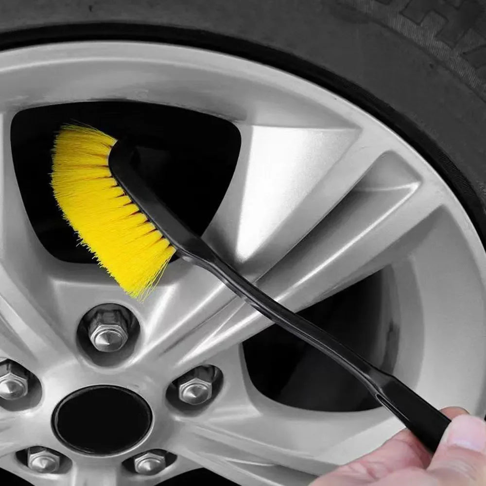 1pc Universal Car Wheel Plastic Handle Cleaning Brush Car Tire Detail Wash Brushes Auto Rim Washing Tool Car Tool Accessories