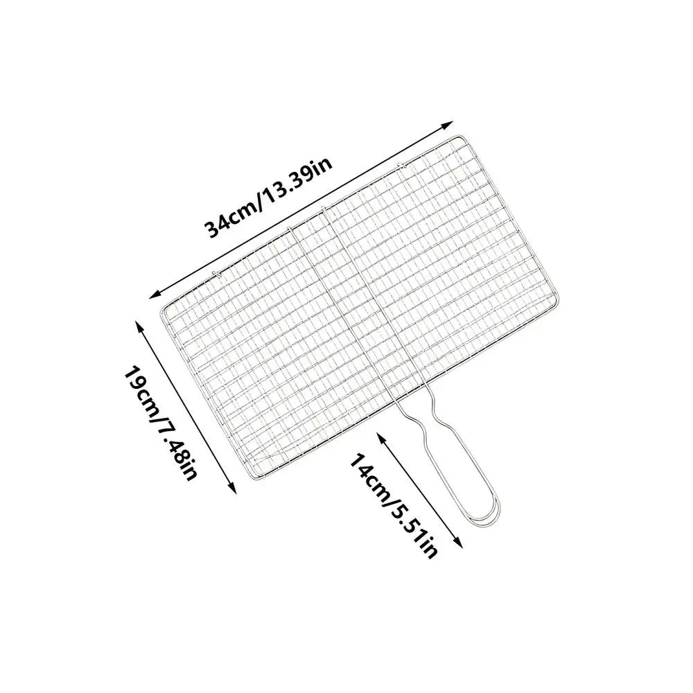 Grill Basket bbq net BBQ Basket Large Folding Grill Basket with Removable Handle.Grill Baskets for Outdoor Grill Camping