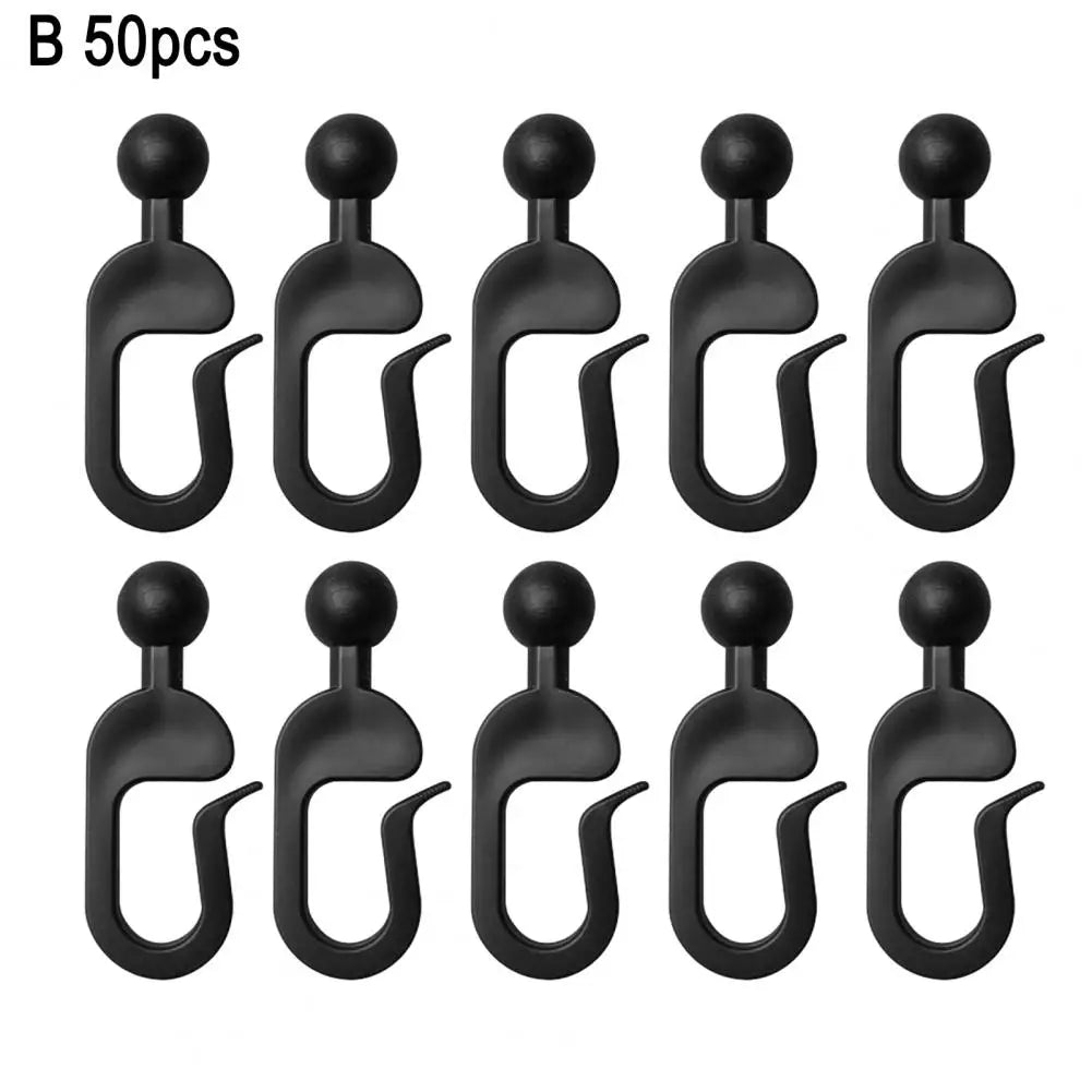 Outdoor Curtain Rings Outdoor Hotel Gazebo Curtain Hooks Heavy Duty Plastic Track Accessories for Netting Gnats Black