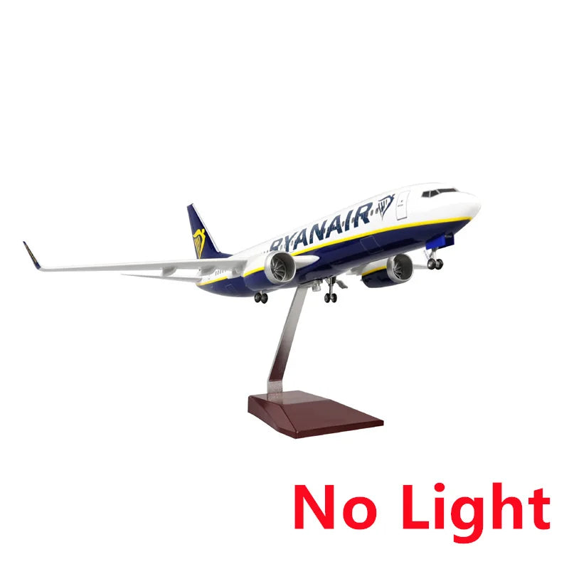 1:85 Scale Airplane Toy B737-800 Airplanes RYANAIR Airline Aircraft Model With Base Landing Gears Resin Miniature Plane For kids