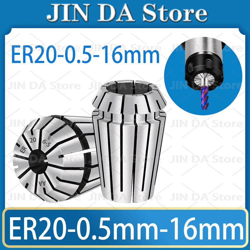 ER20 high-precision 0.008 collet ER20 0.5mm 0.8mm 1.2mm 1.8mm small-aperture collet ER20 4mm 6mm 10mm 12mm ER20 14 15 16mm