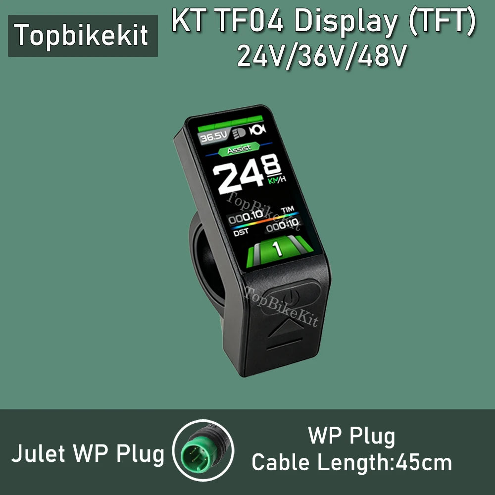 25New TFT KT TF04 Display Colorful LCD Display Meter 24V/36V/48V KT LCD Mini Display Screen for EBike KT Controller