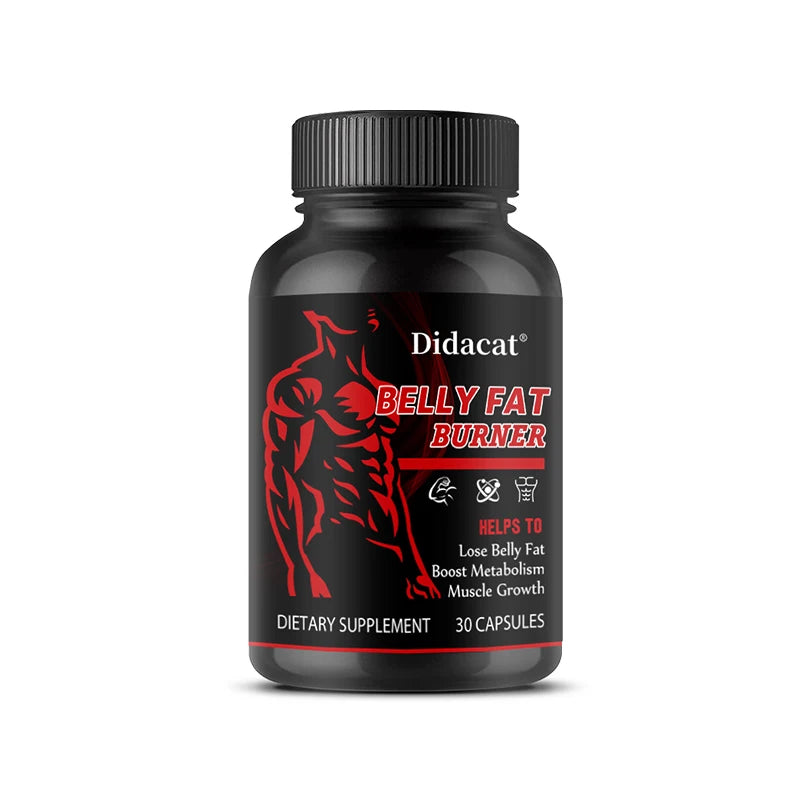 Stimulant-Free Men's Belly Fat Burner Capsules, Boost Metabolism, Burn Stubborn Fat, Tighten Abs, Preserve Muscle, Caffeine-Free