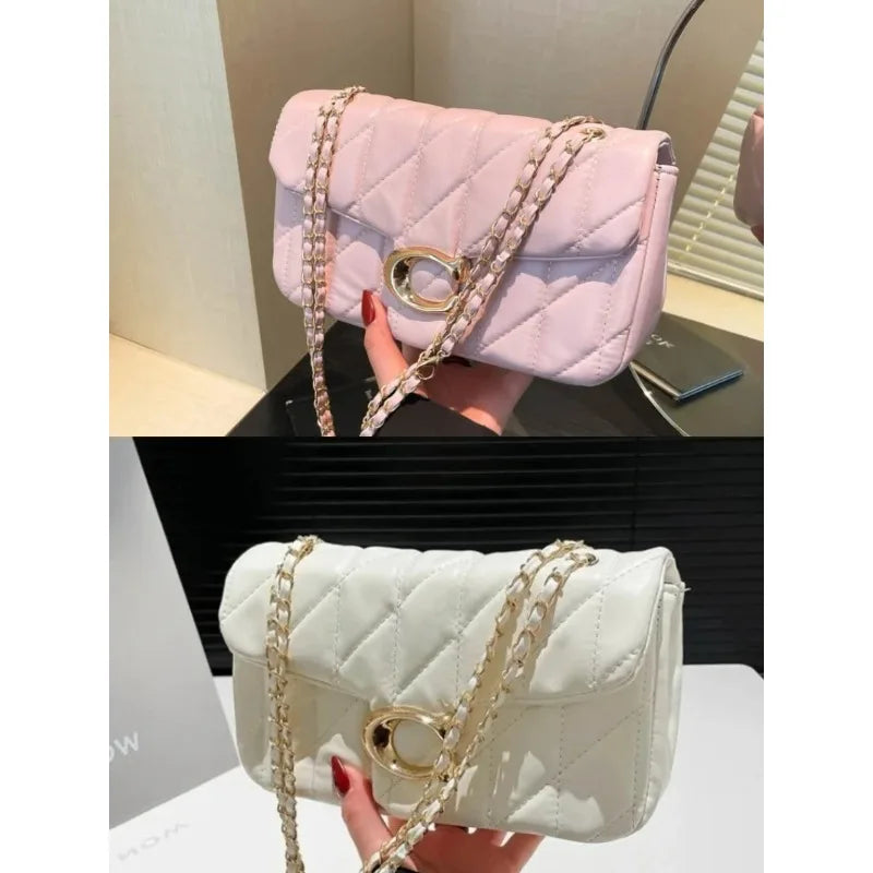 2026Small Fragrant Wind Bag Handbag Rhombic Chain Bag 2026 New One-shoulder Messenger Bag Joker High Sense Small Square Bag Tide