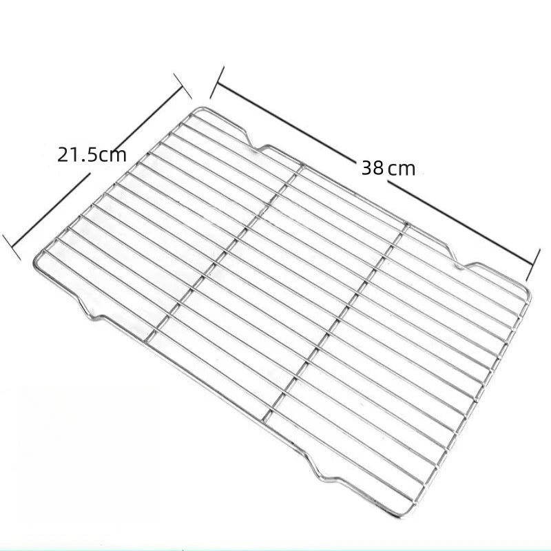 1 Pack Baking Net 304 Stainless Steel Rectangular Cooling Rack Grilling Tools BBQ Grill Accessories Oven Safe Small Grill