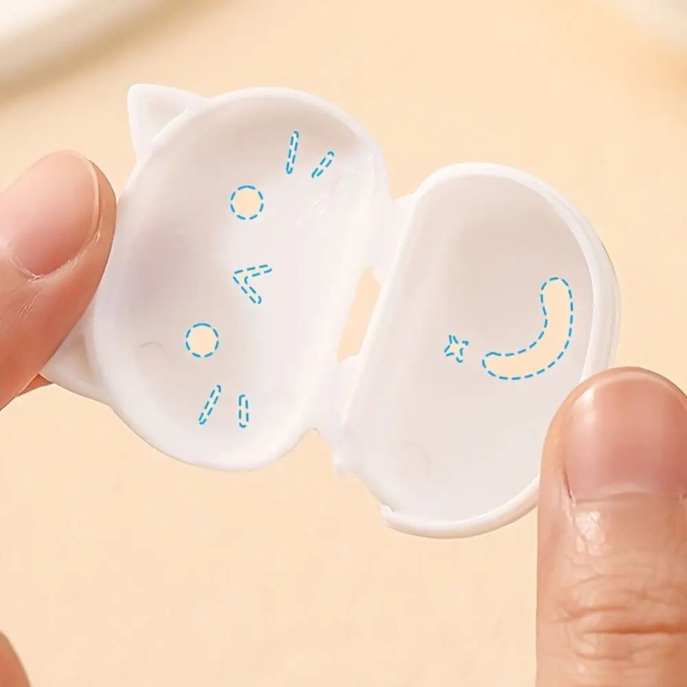 4Pcs Plastic Cat Toothbrush Protective Covers Portable Cat Shape Toothbrush Head Case Dustproof Head Germproof