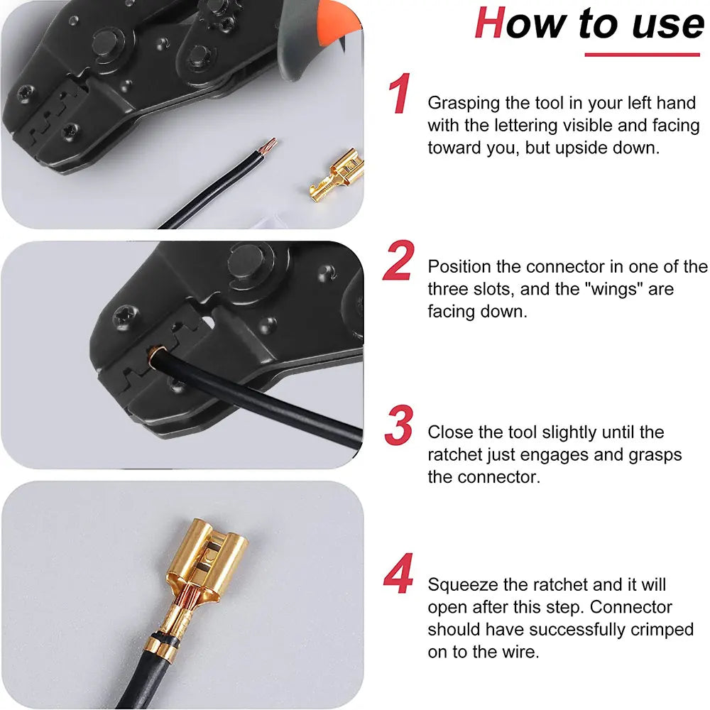 Crimper for Micro Connector Pin or Crimping Tool Kit,AWG23-17 Crimping Pliers for JST, Dupont, Molex, AMP EI Series