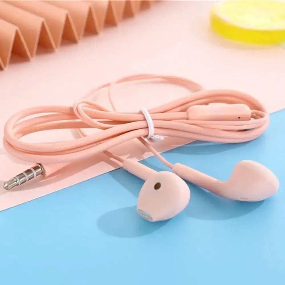 1PC 3.5mm Stereo In-Ear Earphone With Microphone Heavy Bass Wired Headset Earphones with Mic Universal for Xiaomi/Huawei/Samsung
