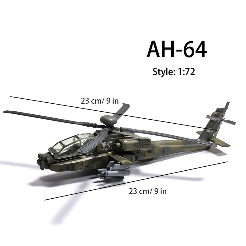 Assembly Toy Plane Model B-2 Er F22 A10 SU57 Fighter AH-64 Helicopter Aircraft Building Blocks Toy Military Collection Gift