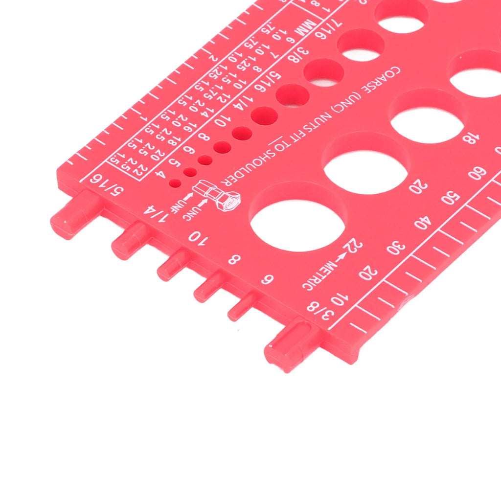 Nut Bolt Screw Gauge Multi Functional Inch Metric Quick Identification Nut Bolt Thread Checker Protable Thread Measuring Tool