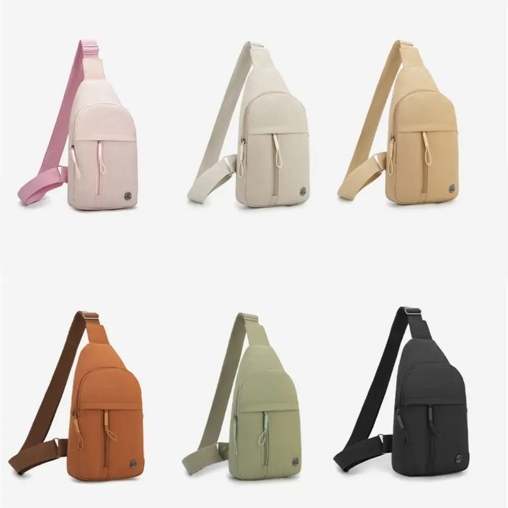 Fashion Nylon Women's Chest Bags 10 Colors Multi-compartment Waist Bag Multifunctional Sports Chest Bag Unisex
