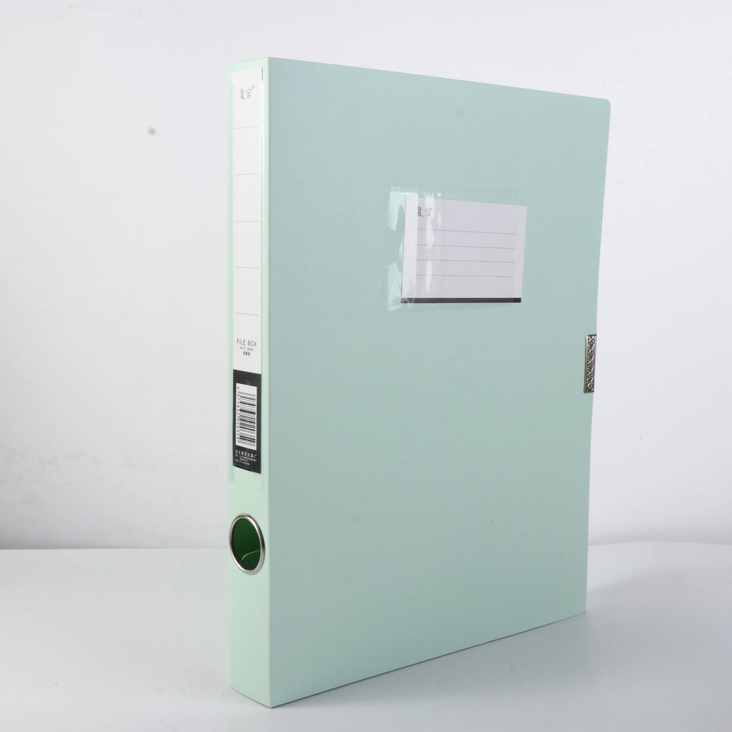 Multifunctional A4 File Organizer Box Thickened Dustproof File Paper Organizer Morandi Color PP Plastic Document Case