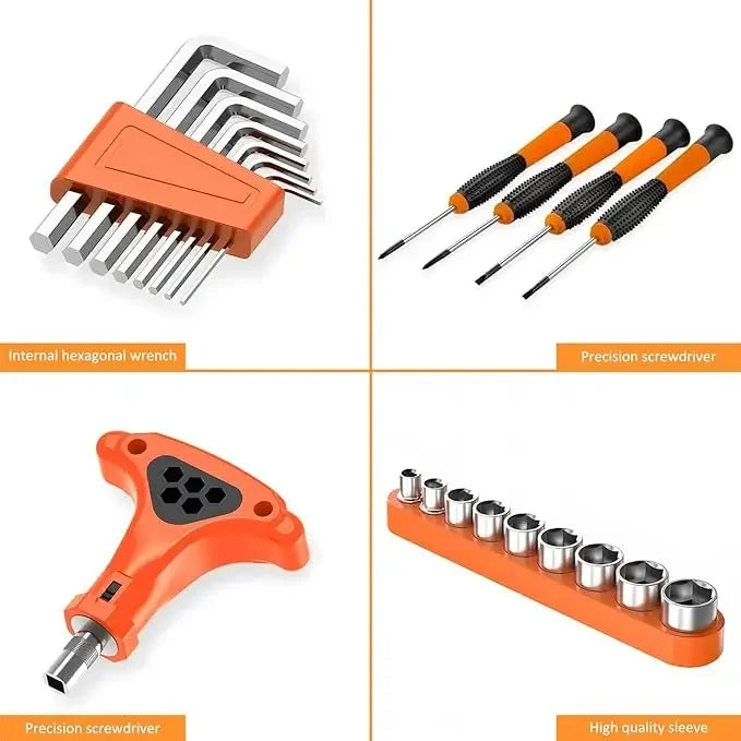 Home Tool Kit with Case Tool Set for Home Ultimate Tool Box Kit with Durable Screwdrivers Pliers Hammer Wrenches and More