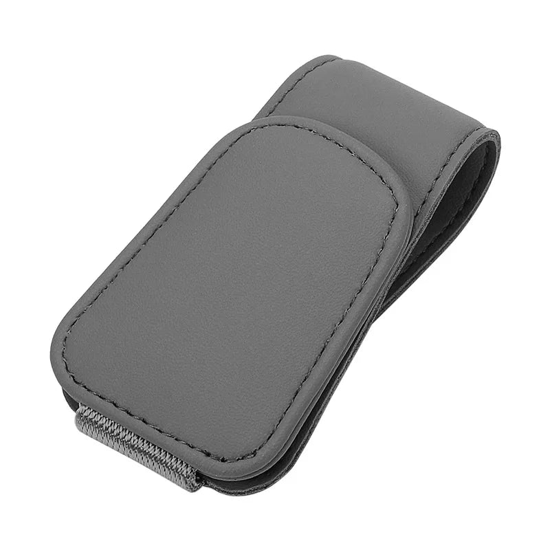 JFBONIN Universal Car Auto Sun Visor Eyeglass Hanger Clip Leather Glasses Holder Magnetic Multi-Function Automobile Accessories