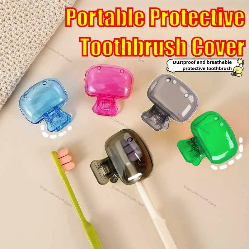 Household Toothbrush Storage Clip - Portable Travel Toothbrush Dust Protective Cap - Storage Box Portable Toothbrush Head