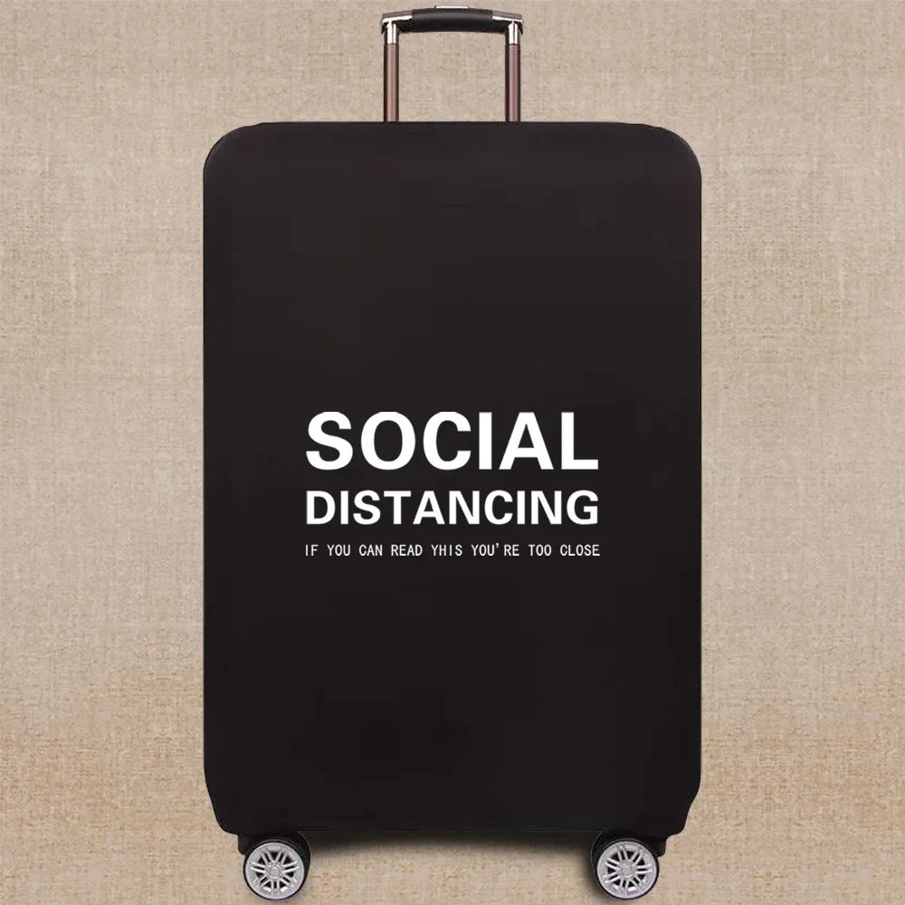 Travel Accessories Luggage Case Suitcase Dust Protective Cover 18-28 Inch Text Pattern Series Trolley Case Elastic Cover