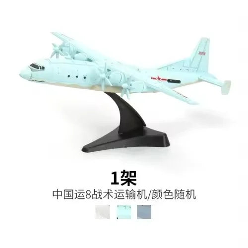 4D Assembled Aircraft Model Airborne Warning Aircraft 1/240 Scale Y-8 Transport Aircraft Plastic Military Toy Airplane Model
