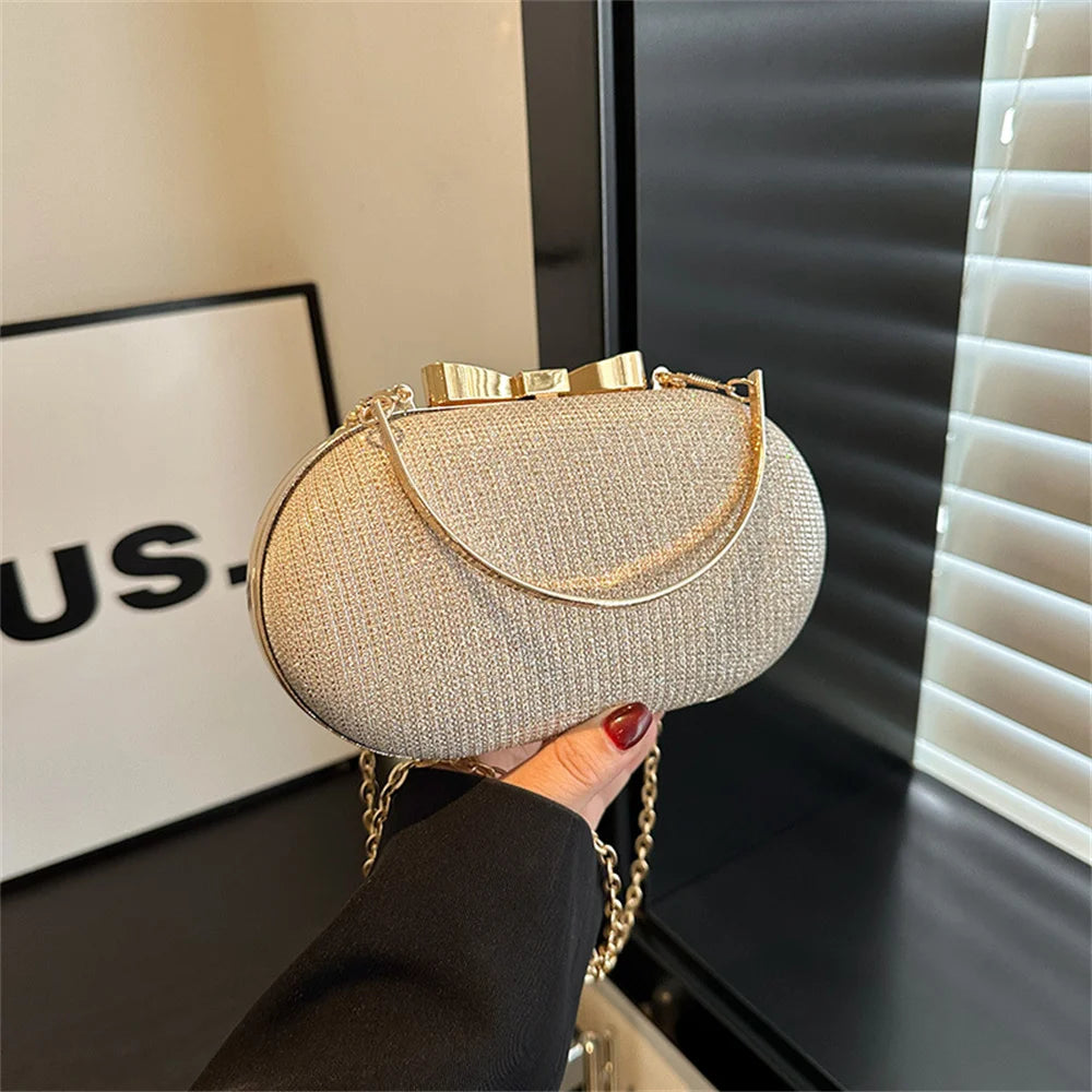 Glitter Evening Clutch Bag Women Top Handle Handbag Luxury Ladies Wedding Dinner Dressed Shoulder Crossbody Bag Party Purse