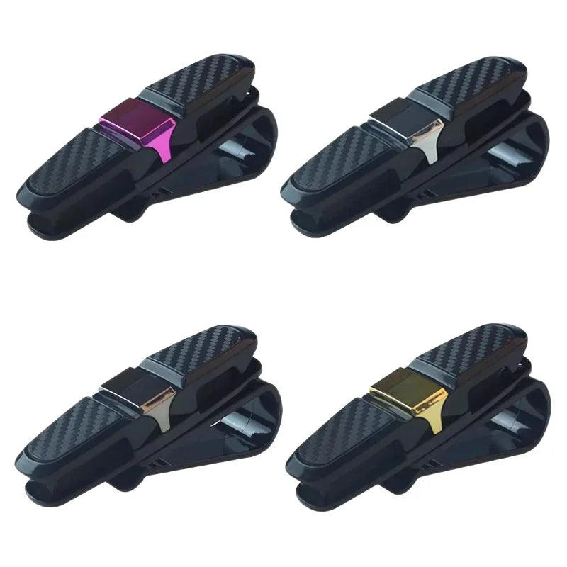 Car Sun Visor Eyeglasses Clip, Multifunctional Car Sunglasses Holder, Auto Glasses Storage Organizer Clip Accessory