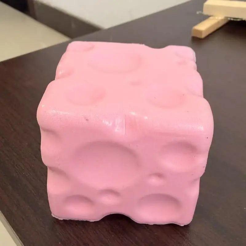 Taba Cheese Cube Stress Ball Non Rebound Shapeable Squeeze Toy Portable Sensory Fidget Toy For Kids Adults Relax