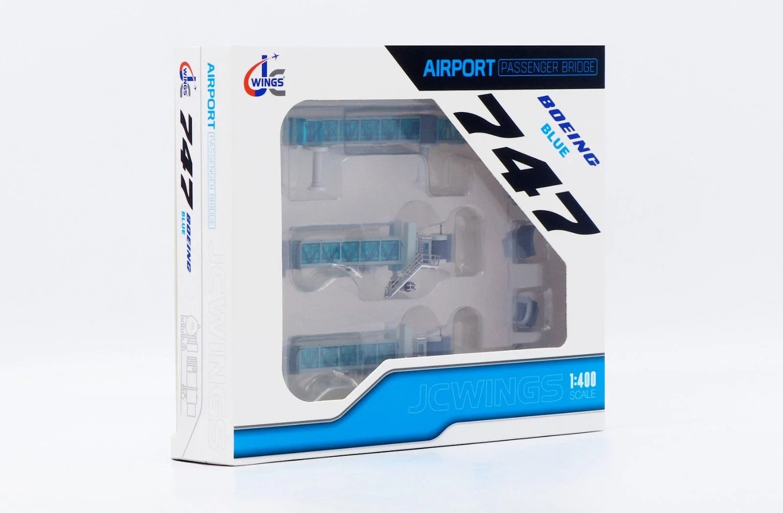 LH4387 1:400 Plastic Collectible Airport Passenger Bridge Simulation Finished Souvenir JC Wings for Boeing B747 Model