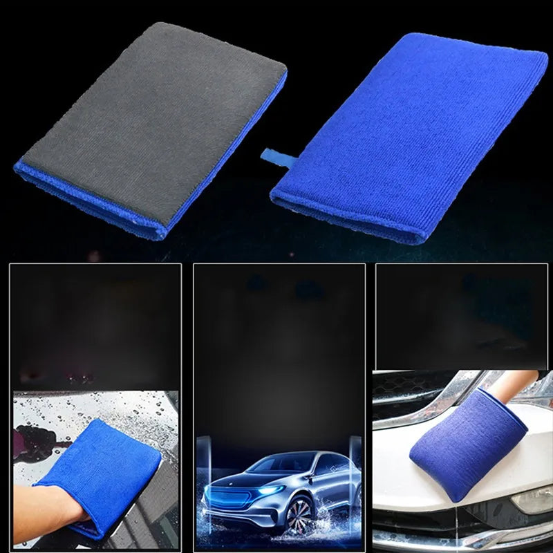 Clean Nanoscale Grinding Mud Washing Gloves Microfiber No Scratch Mitt Wash Decontamination Cloth for Car Polishing