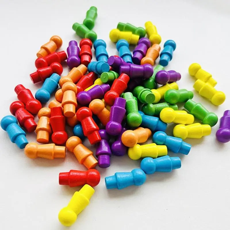 60Pcs Strategy Board Game Chess Pieces Colorful Replacement Checkers Pegs Chess Game Pieces Board Game Accessories