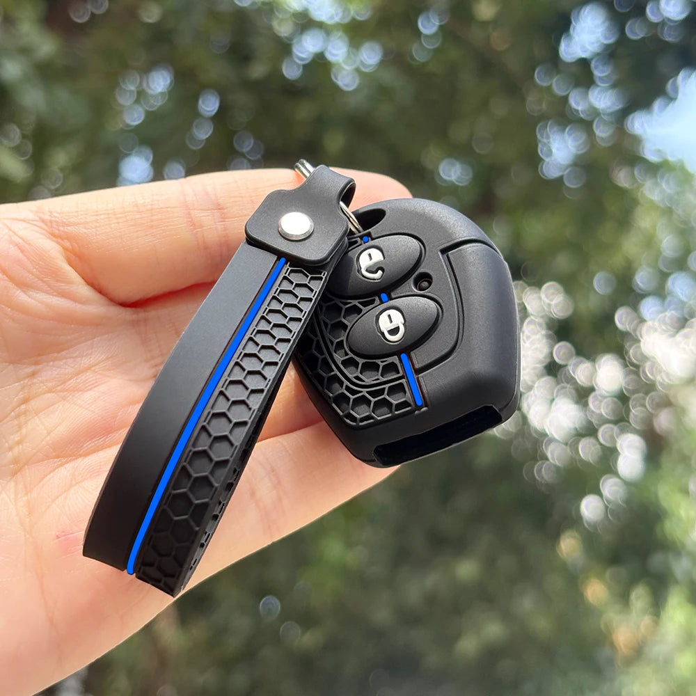 Silicone Car Key Case Cover With Keychain For Skoda Octavia Mk1 For VW Fox For Seat Cordoba Leon Sate Mc1 Ibiza 6L