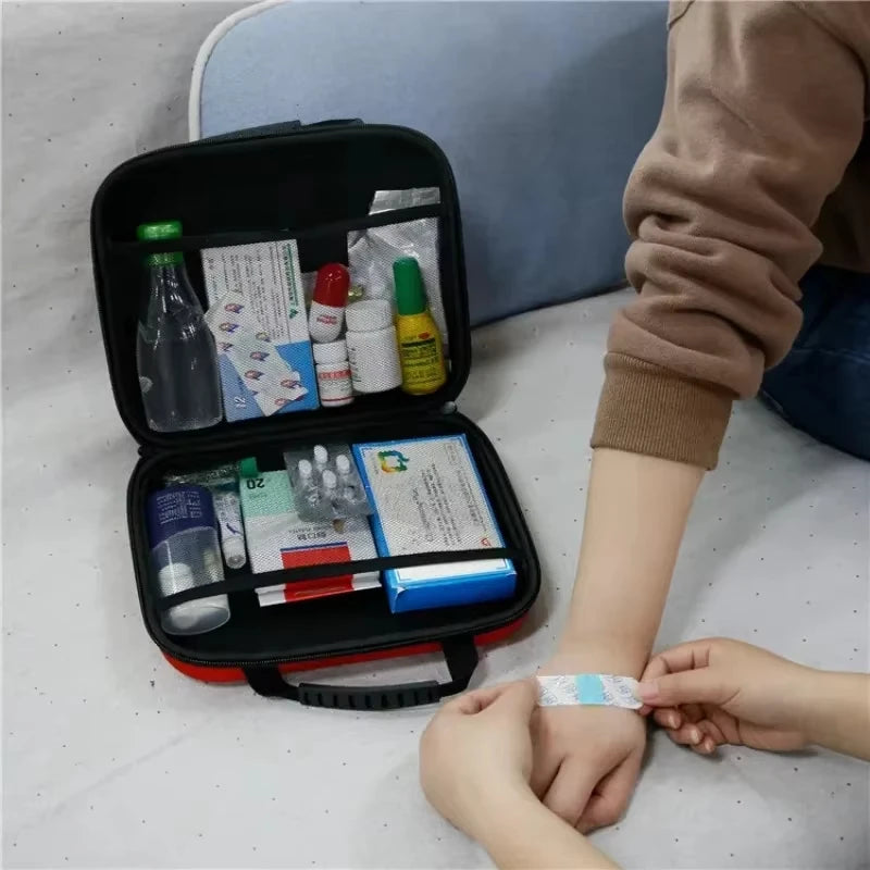 Portable First Aid Kit Emergency Survival Bag, All-Purpose Medicine Storage Organizer for Home, Car, Travel, Camping, Outdoor Hi